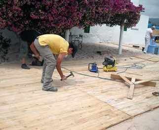 Terrazas con palets de madera