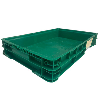 Imagen de Caja de Plástico Cerrada Verde Usada 60 x 37 x 10 cm