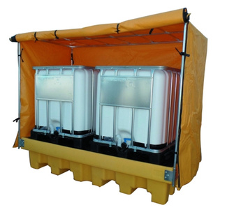 Imagen de Cubeta Retención con Toldo Protector para 2 Depósitos de 1000 litros 